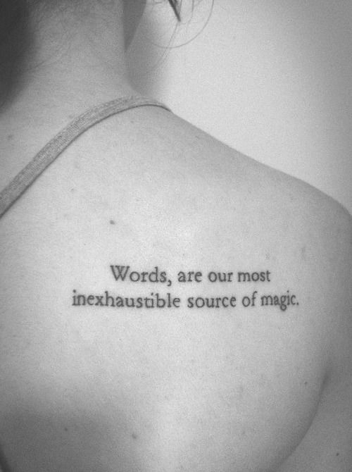 Words Are Our Most Inexhaustible Source of Magic