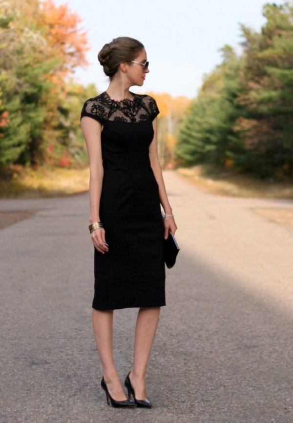 elegant simple black dress