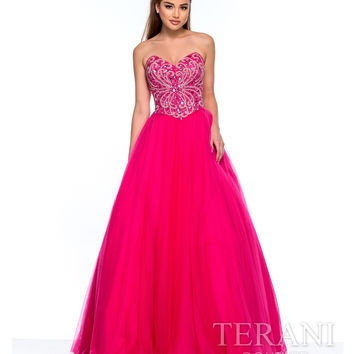 Bright Pink with a Beaded Bodice