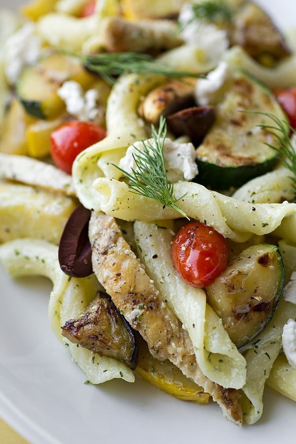 Warm Mediterranean Pasta Salad