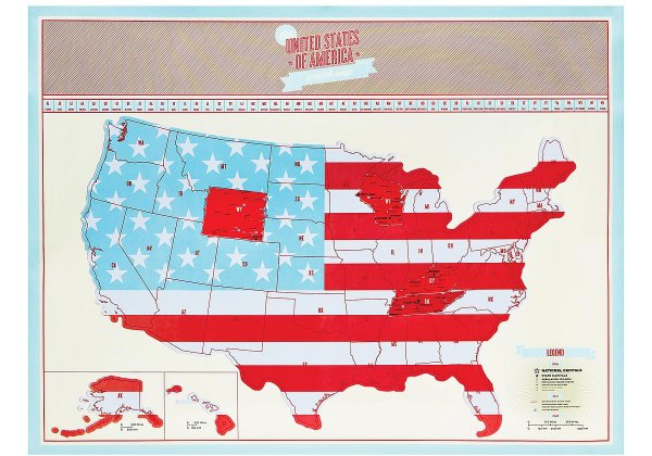 USA Scratch Map
