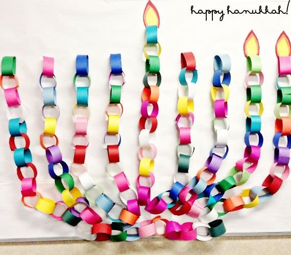 Paper Chain Menorah