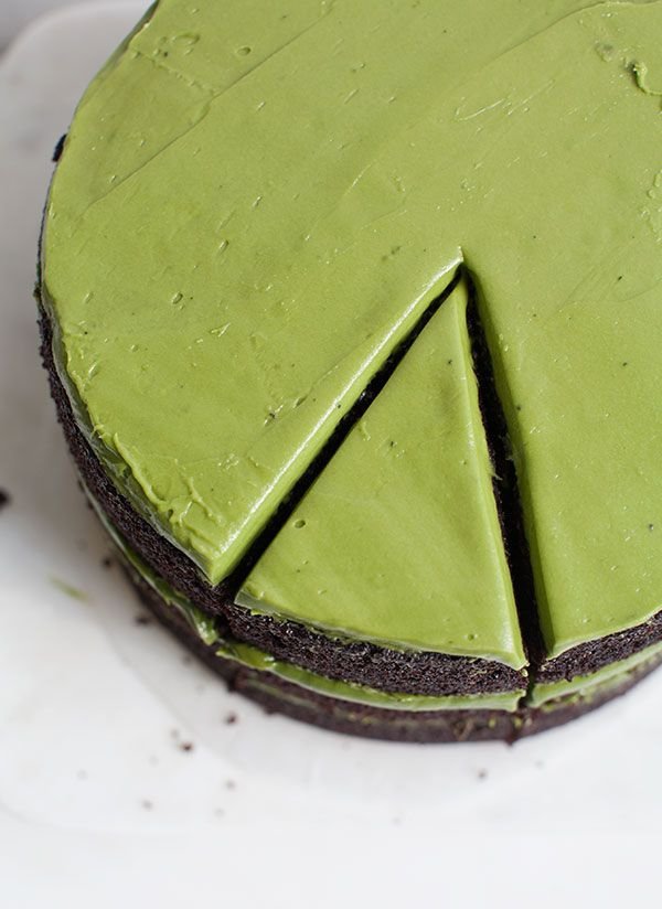 Triple-Layer Chocolate Matcha Cake