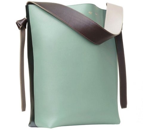 celine bucket bag green