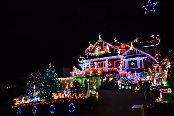 Santa Landing on the Roof