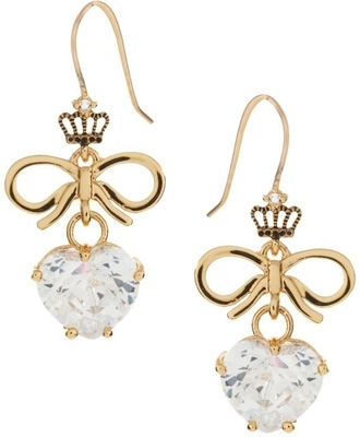 Gold and Crystal Drop Earrings