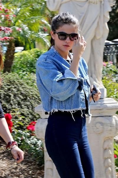 Selena Gomez: Denim Jacket, Ripped Jeans