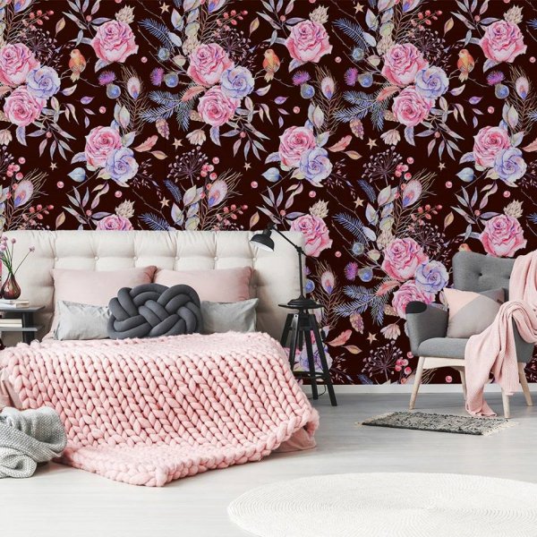 pink, interior design, petal, wallpaper, pattern,