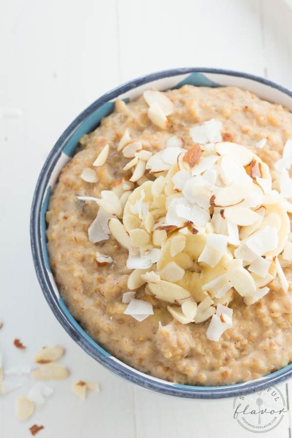 Banana Coconut Crunch Steel Cut Oatmeal