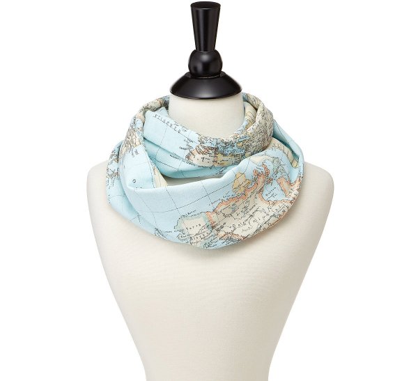 Around the World Geography Scarf
