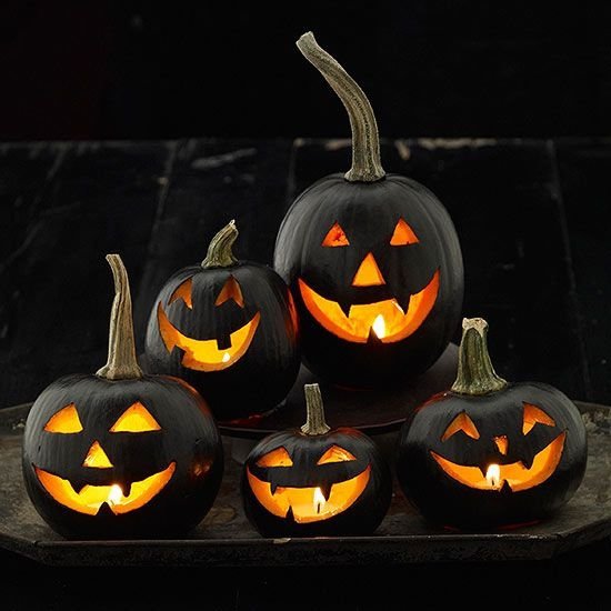 Black Pumpkin Display