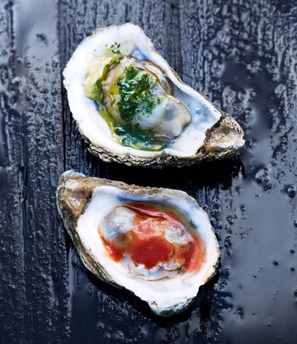 Grilled Oysters with Herb Butter