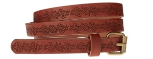 Asos Embossed Floral Skinny Belt