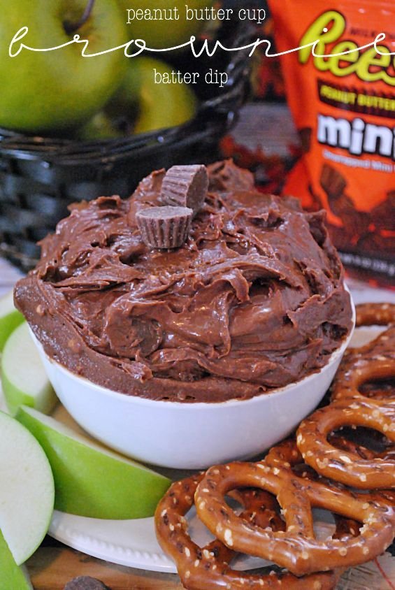 Peanut Butter Cup Brownie Batter Dip