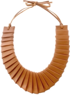 ASOS Pleated Leather Collar Necklace