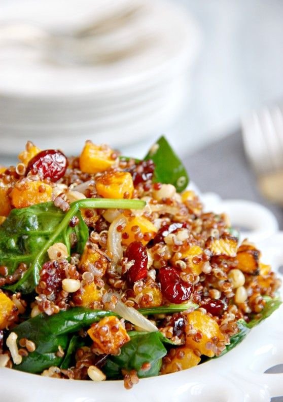 Vegan Warm Roasted Butternut Squash and Quinoa Salad