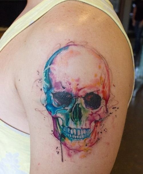 Amazing Watercolor Skull