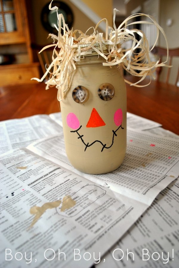 Mason Jar Scarecrow