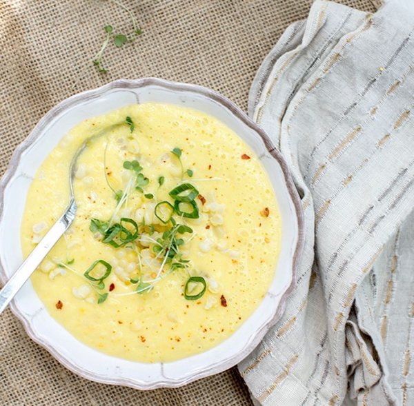 Yellow Tomato Corn Gazpacho