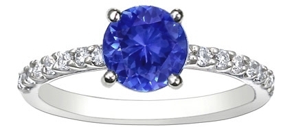 Brilliant Earth Sapphire Petite Shared Prong Diamond Ring