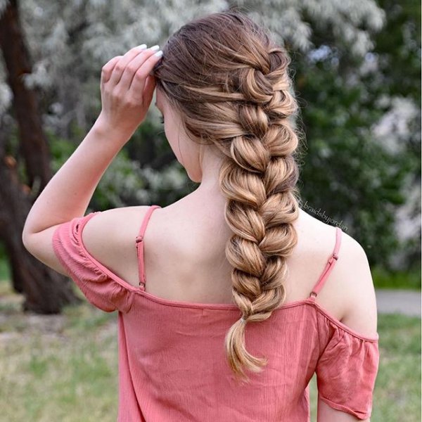 hair, hairstyle, pink, blond, braid,