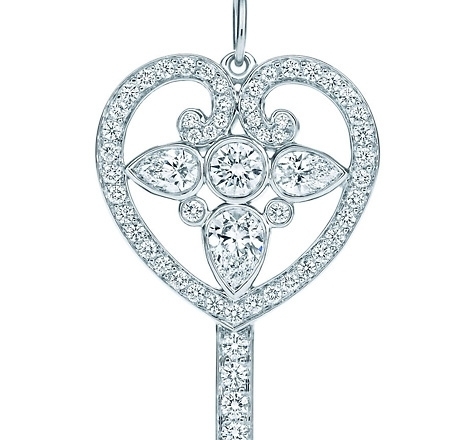 Tiffany Keys Ornate Heart Key Pendant