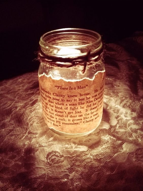 candle, lighting, mason jar, glass, There,