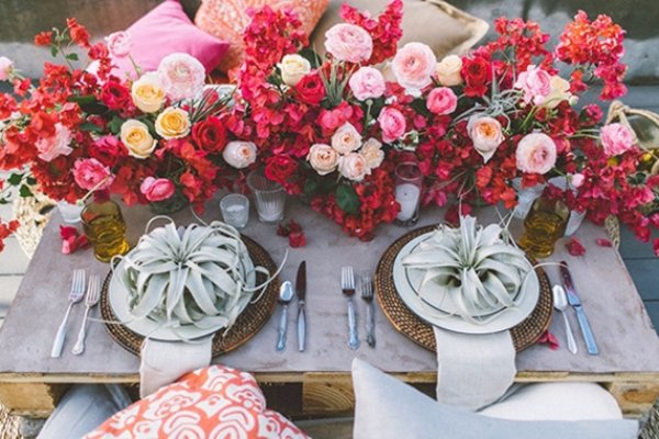 Pretty Outdoor Valentine's Day Wedding