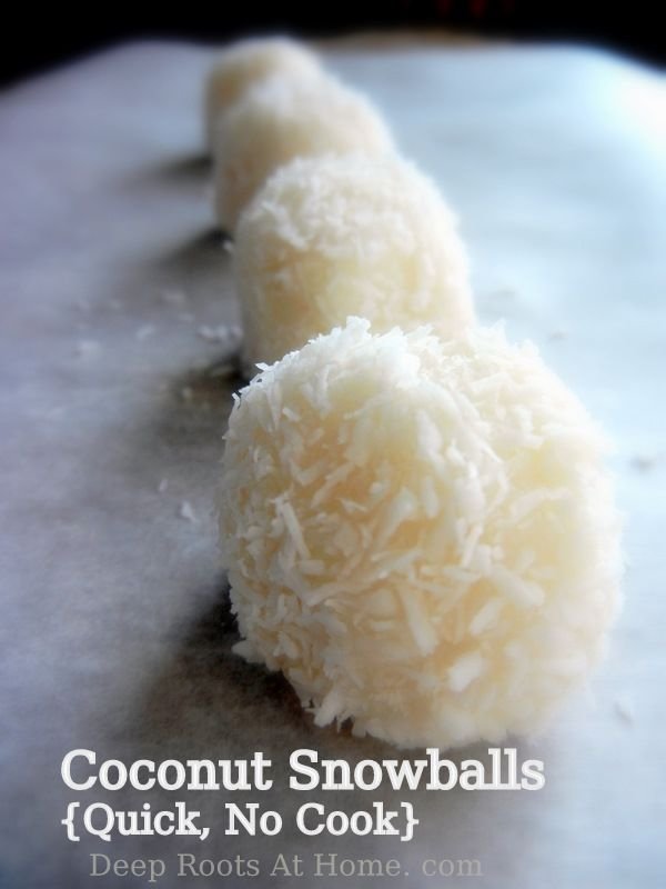 Raw Coconut Snowballs