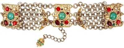 Dolce & Gabanna Crystal Embellished Brass Belt