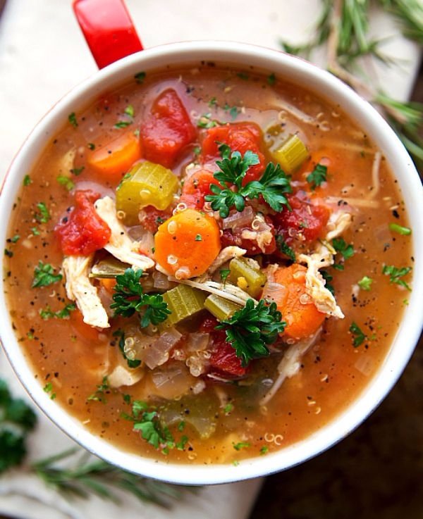 Italian Chicken, Quinoa, and Vegetable Soup