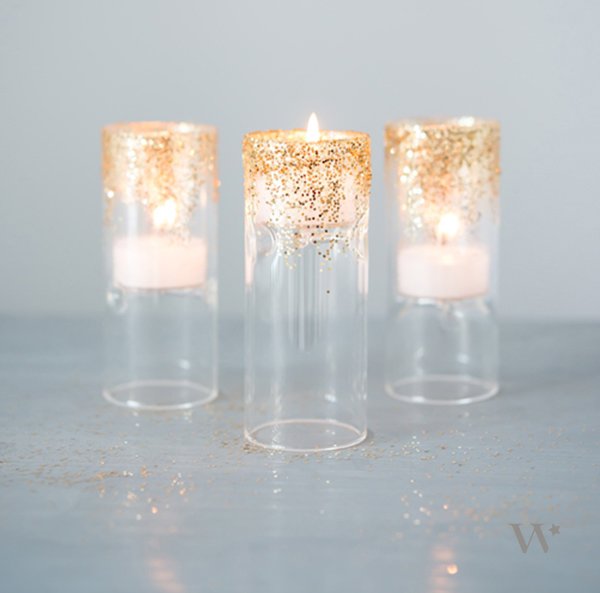 Glitter Tea Light Candle Holder