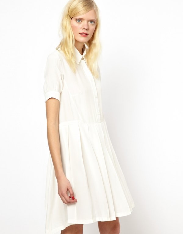 Peter Jensen Pleated Smock Dress