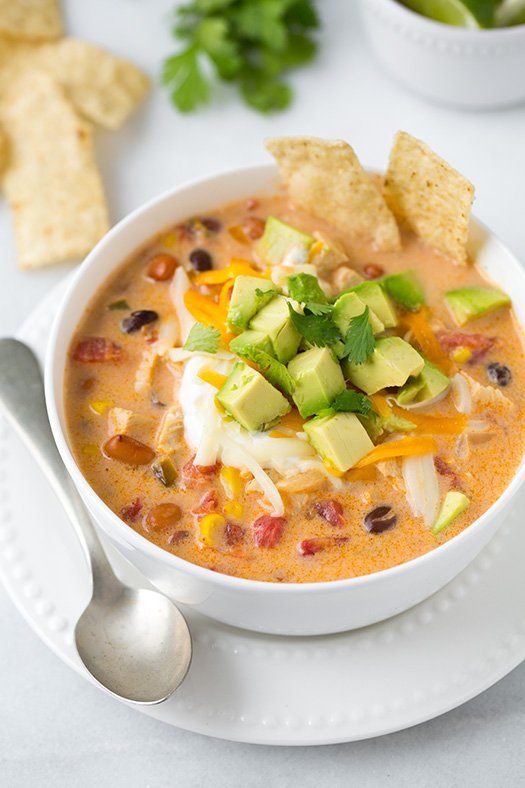 Crock Pot Creamy Chicken Taco Soup