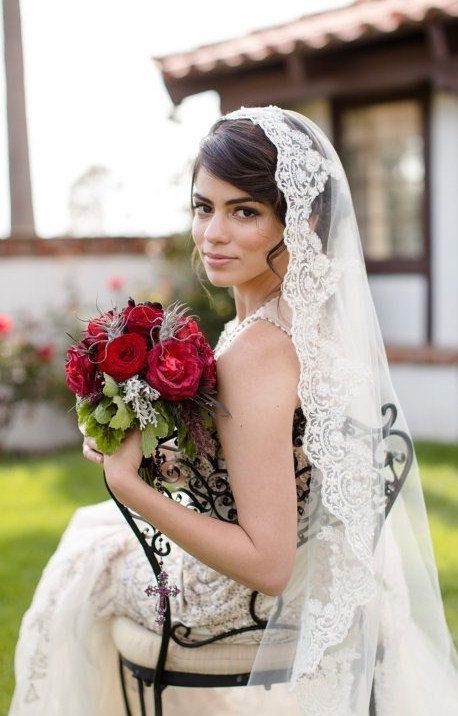 Beaded Lace Veil