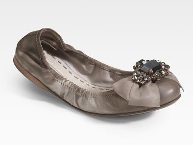 Miu Miu Jewel Ballet Flats