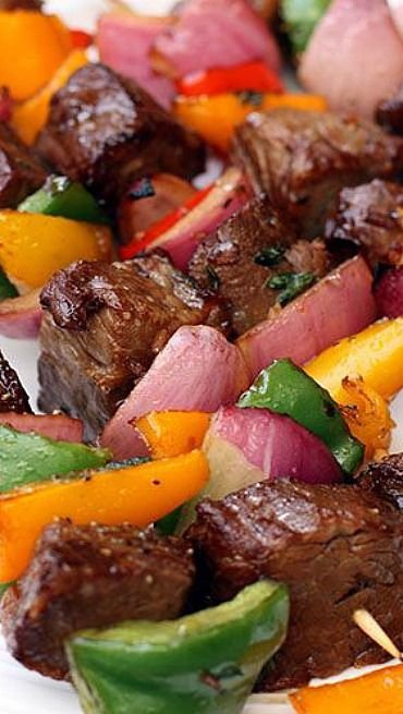 Marinated Steak Kebabs