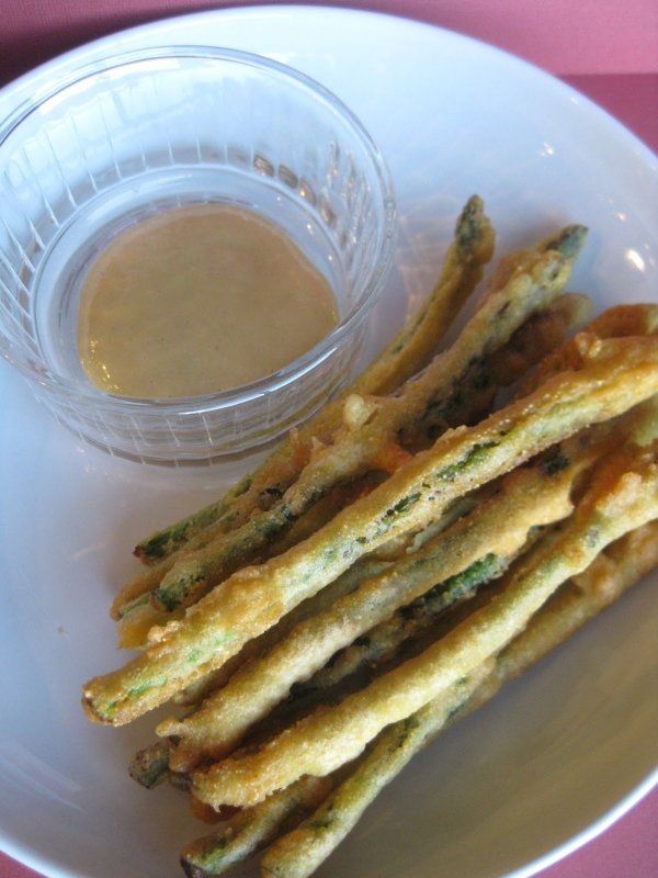 Asparagus Fritter Sticks with Dill Mustard