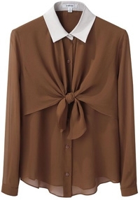 Carven Tie Front Blouse