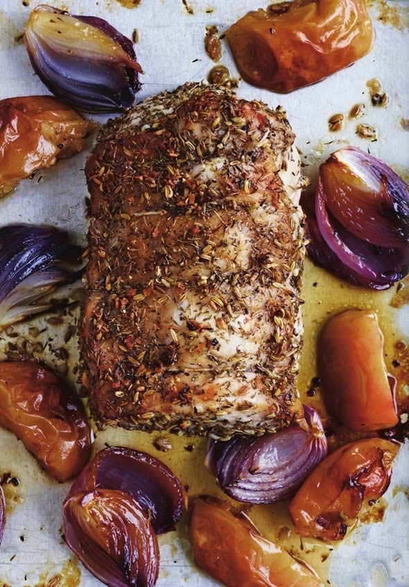 Roast Pork Loin with Veggies