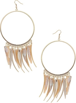 Topshop Shell Shards on Hoop Earrings