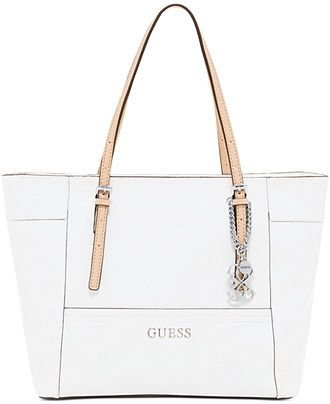 GUESS MOOIE WITTE DRAAGTAS / HANDTAS DELANEY SMALL CLASSIC TOTE VOOR ZOMER EN WINTER