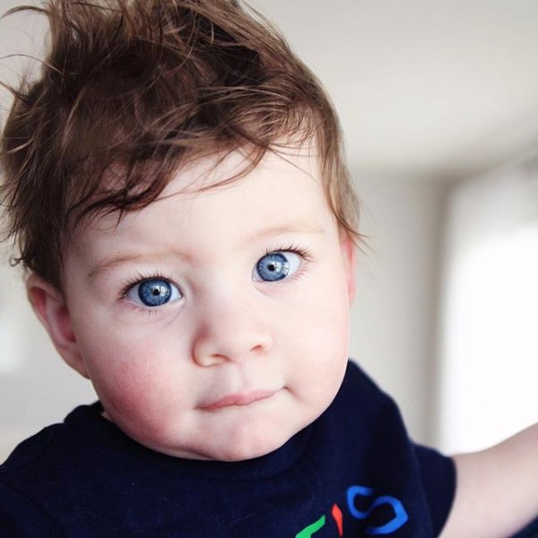 child, person, painting, hair, blue,