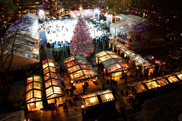 Winter Village in New York City, New York