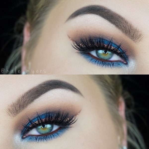 color, eyebrow, blue, electric blue, eyelash,