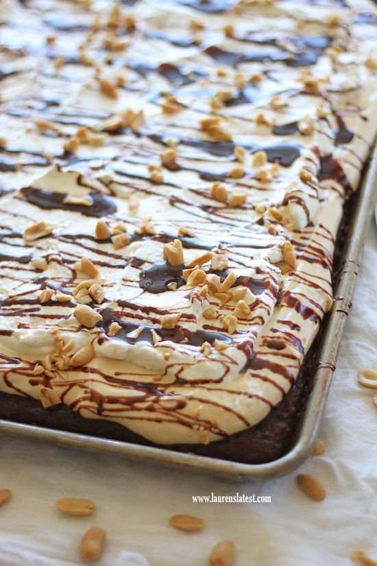 Peanut Butter Pie Sheet Cake