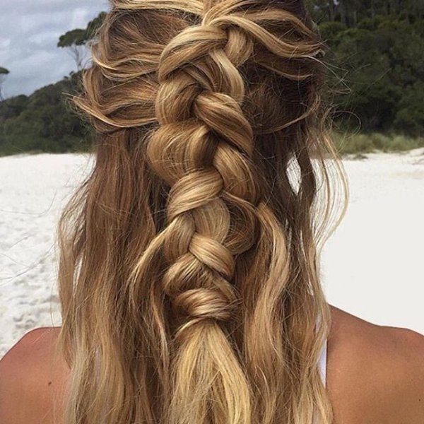 Her Messy Beach Braid