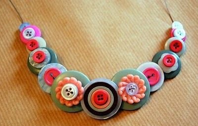 Stacked Button Necklace