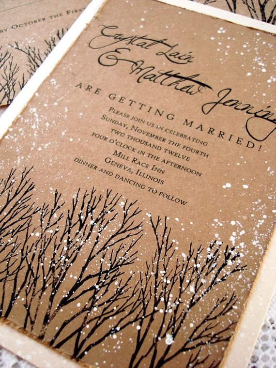 Winter Wedding Invite