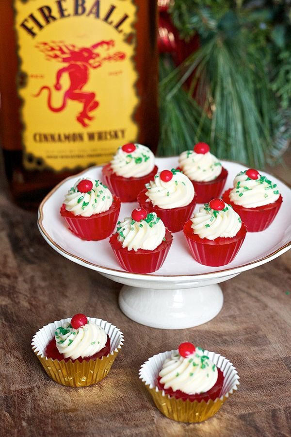 Fireball Jello Shot Cupcakes